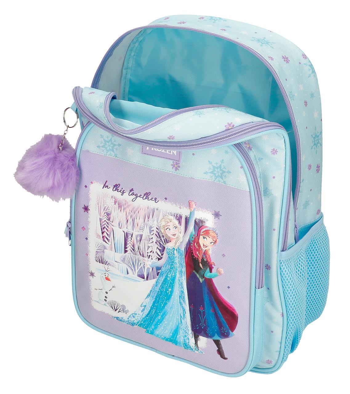 Mochila escolar con carro Frozen in this together 40 cm Lila 3/5