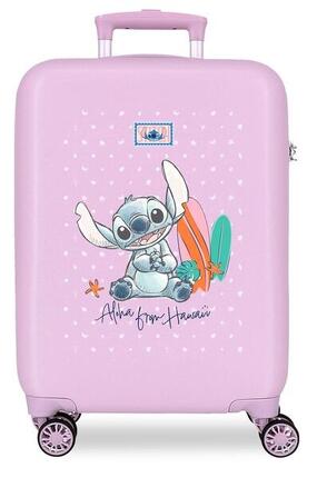 Valise cabine Disney Stitch from Hawaii ABS avec capacité de 35L beige