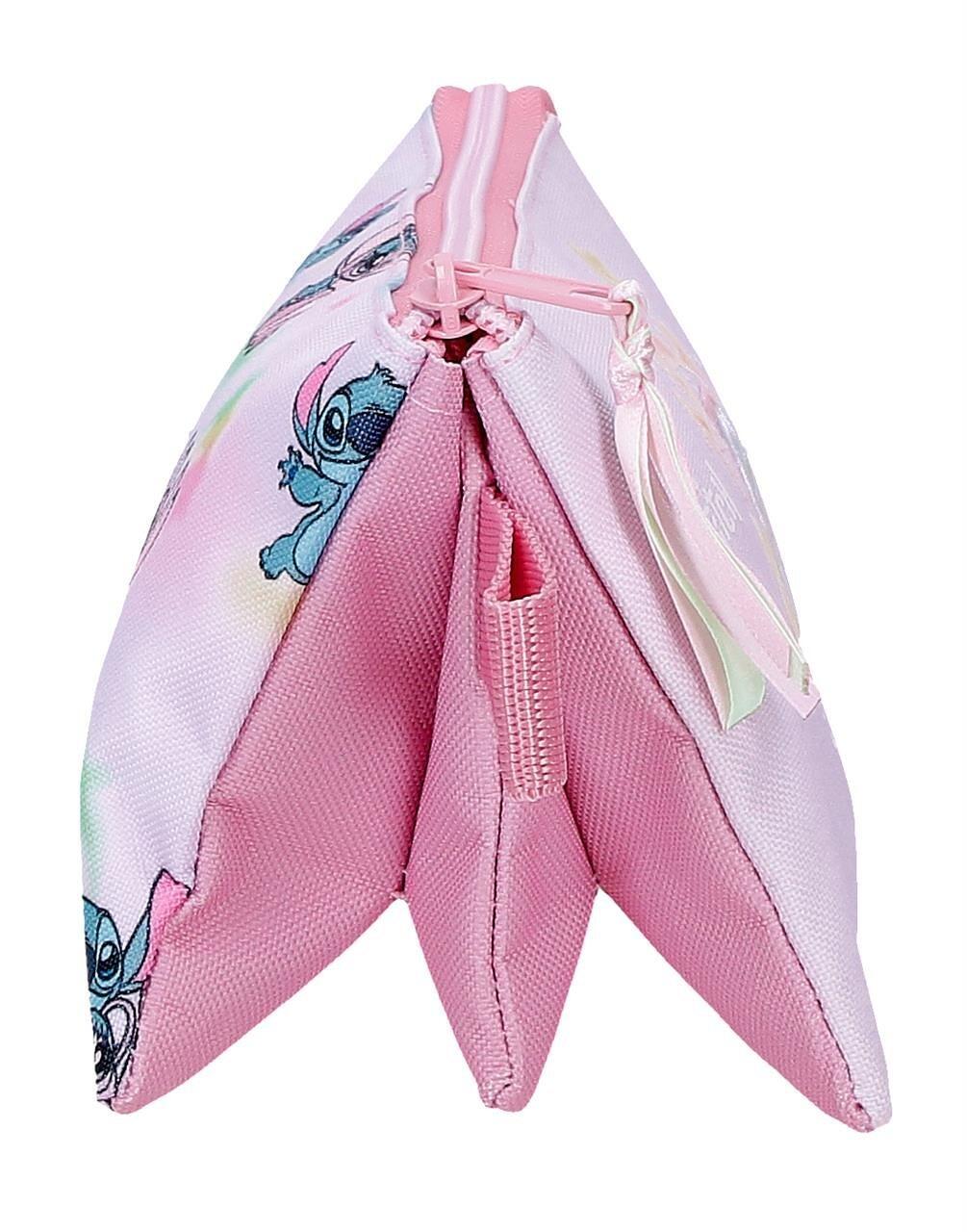 Estuche tres compartimentos Stitch You & Me Malva 4/5
