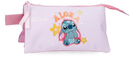 Astuccio tre scomparti Stitch You & Me Malva