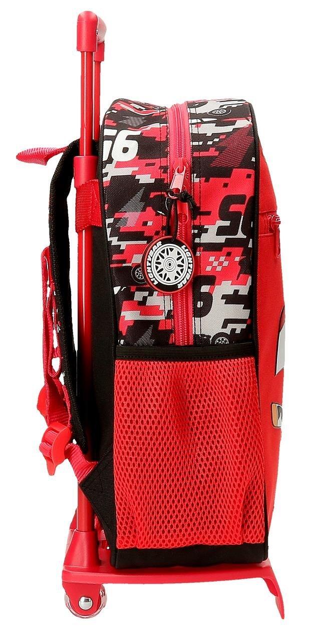 Mochila escolar com carrinho Cars Mcqueen Red 33 cm Vermelho 4/5