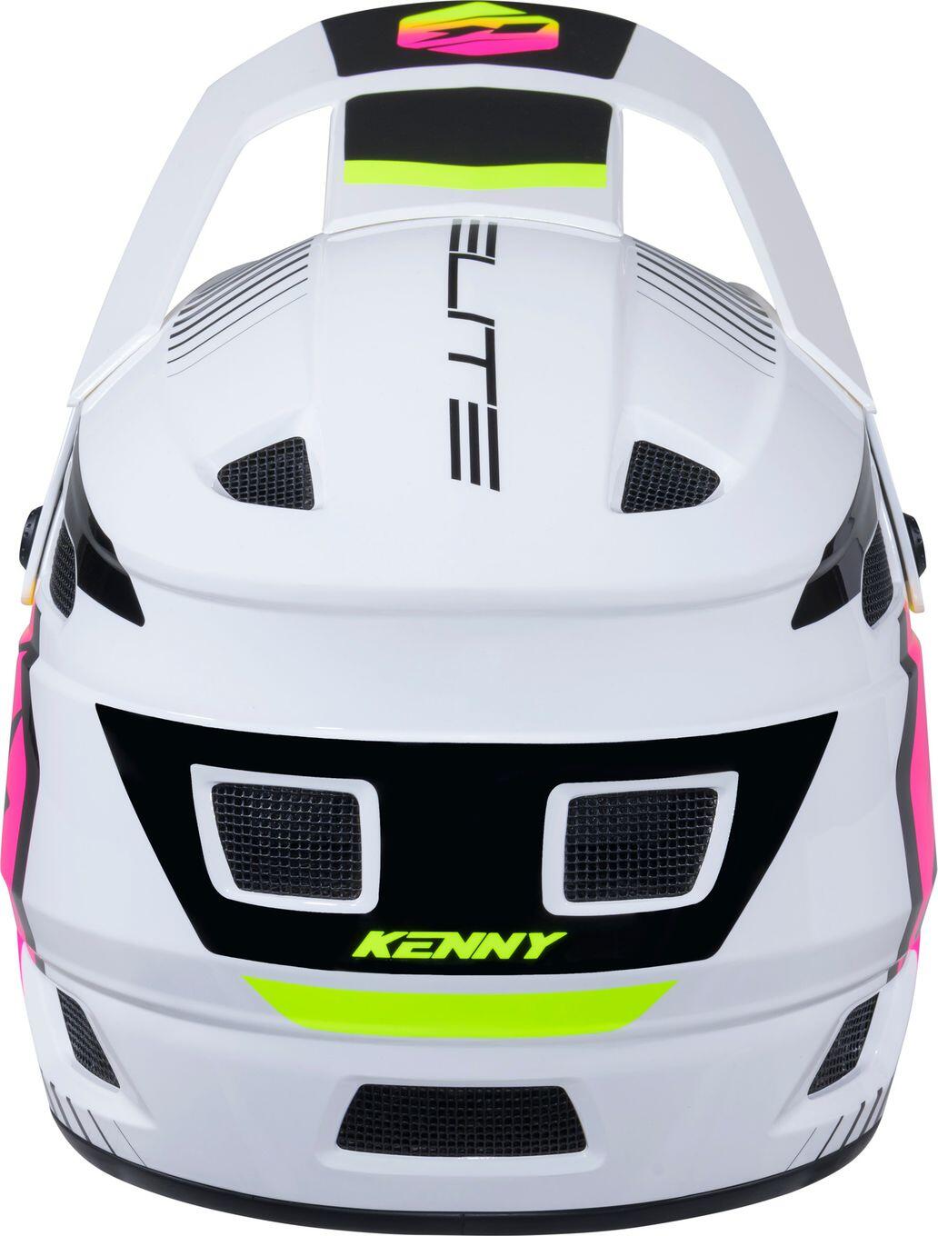 Casco Integral Kenny Elite Blanco/Neón 3/4