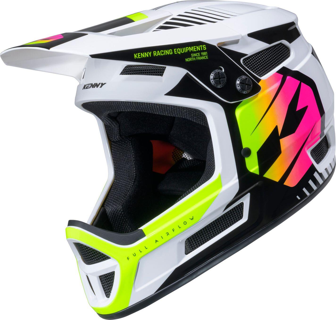 Casco Integral Kenny Elite Blanco/Neón 2/4