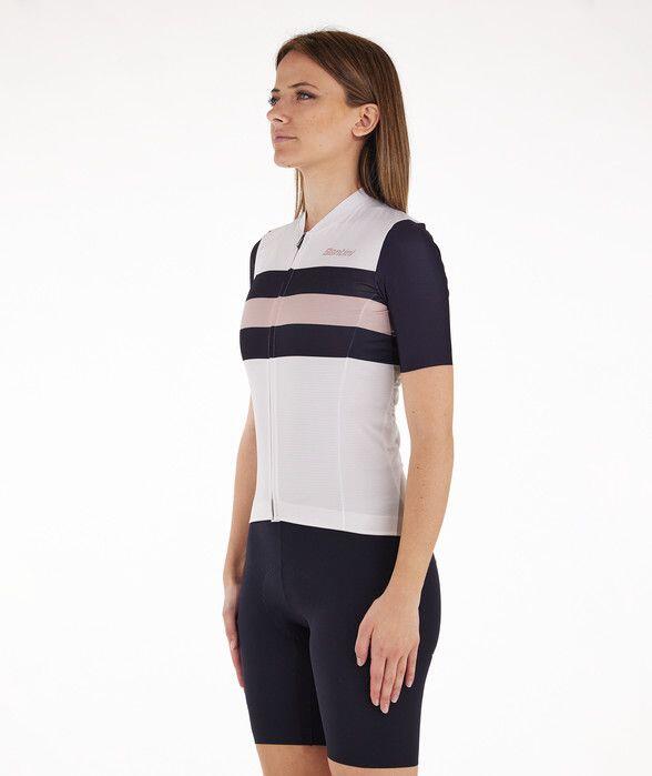 Maillot Manches Courtes Femme Santini Eco Sleek Bengal Noir/Blanc 2/4