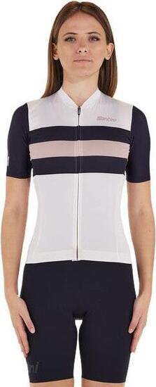 Maglia Santini Eco Sleek Bengal Donna a manica corta Nero/Bianco
