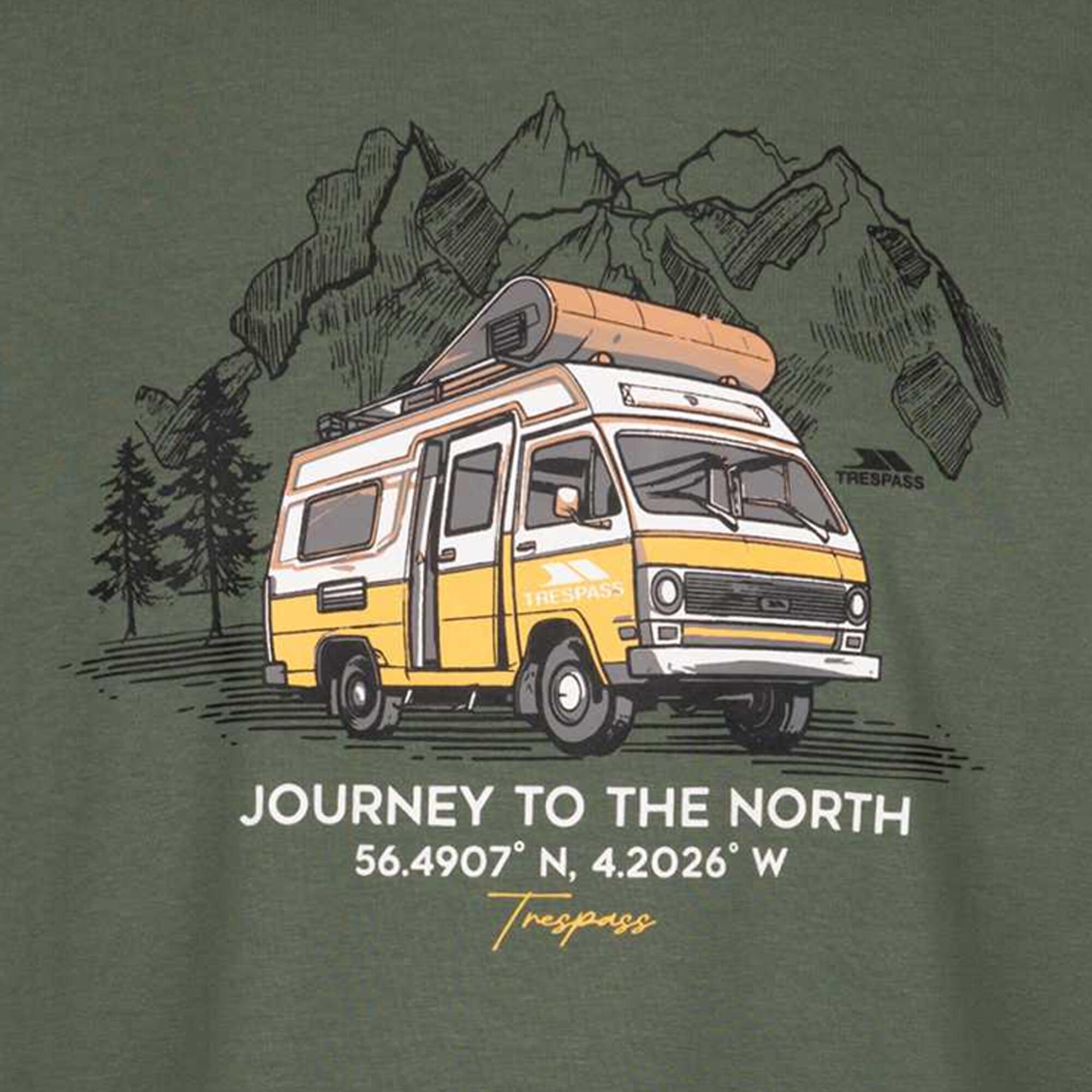 Tshirt Motif/style Montagne TOKSO Homme (Vert Kaki Imprimé) 3/5