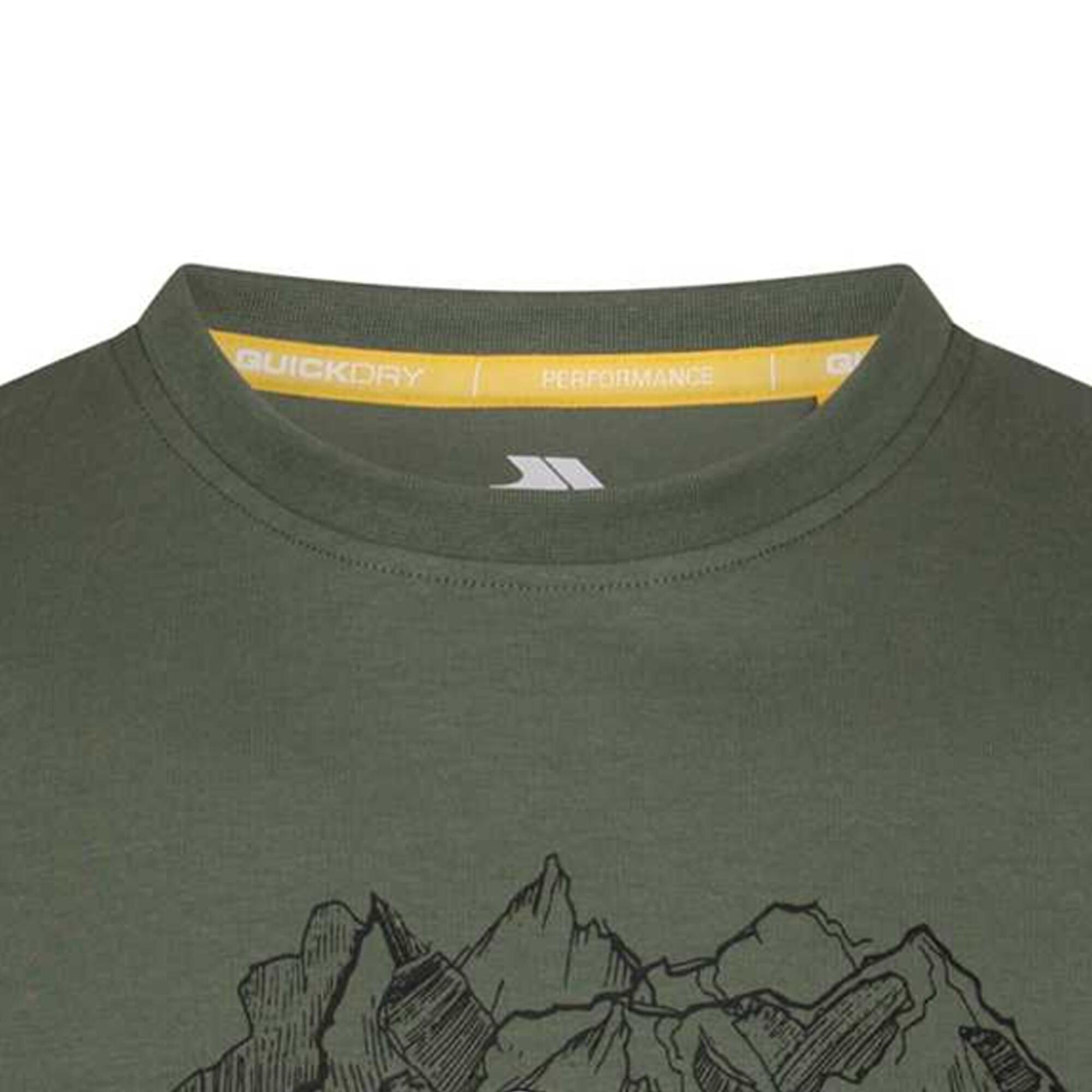 Tshirt Motif/style Montagne TOKSO Homme (Vert Kaki Imprimé) 4/5