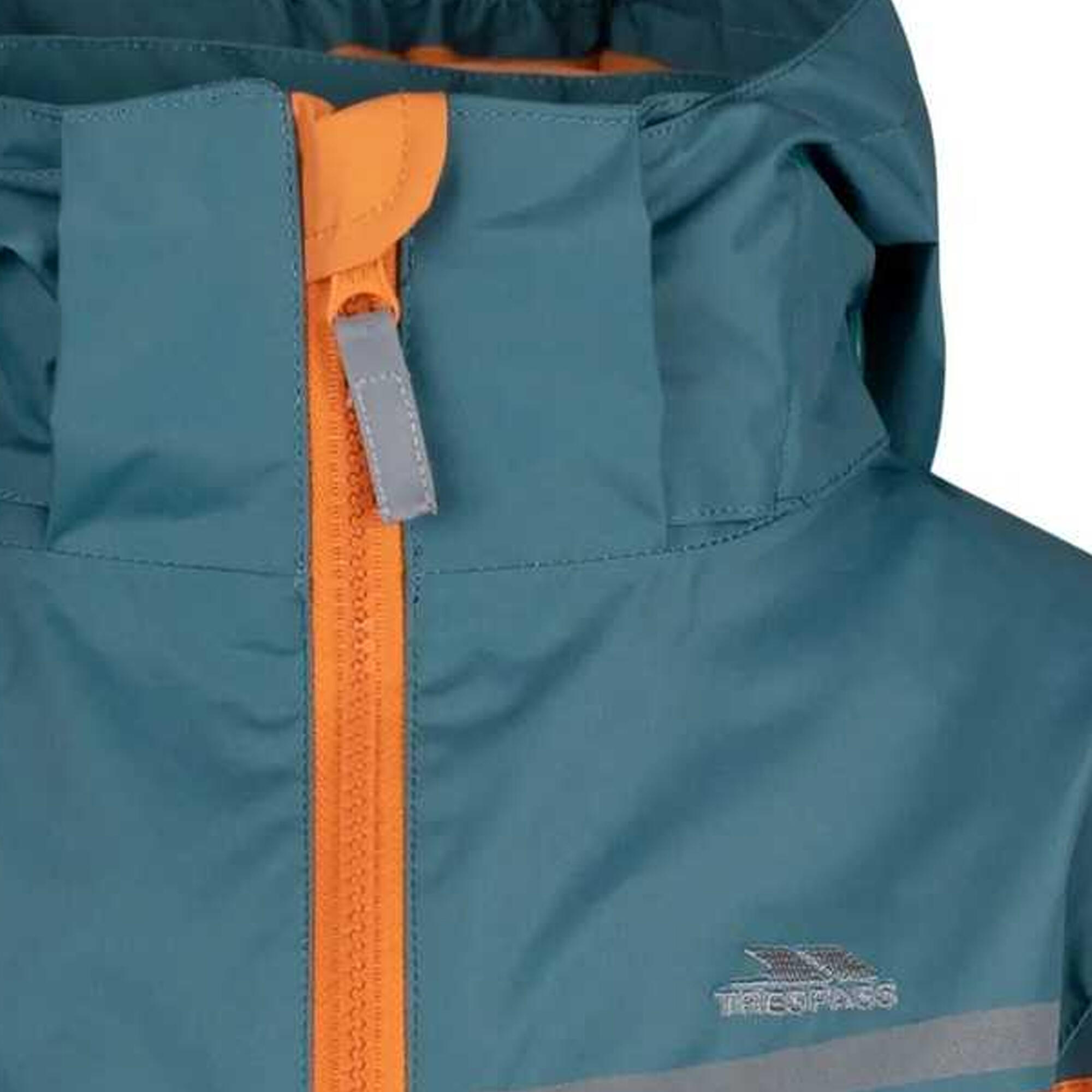 Boys Submerged Waterproof Jacket (Pumpkin Orange/Spruce) 3/6