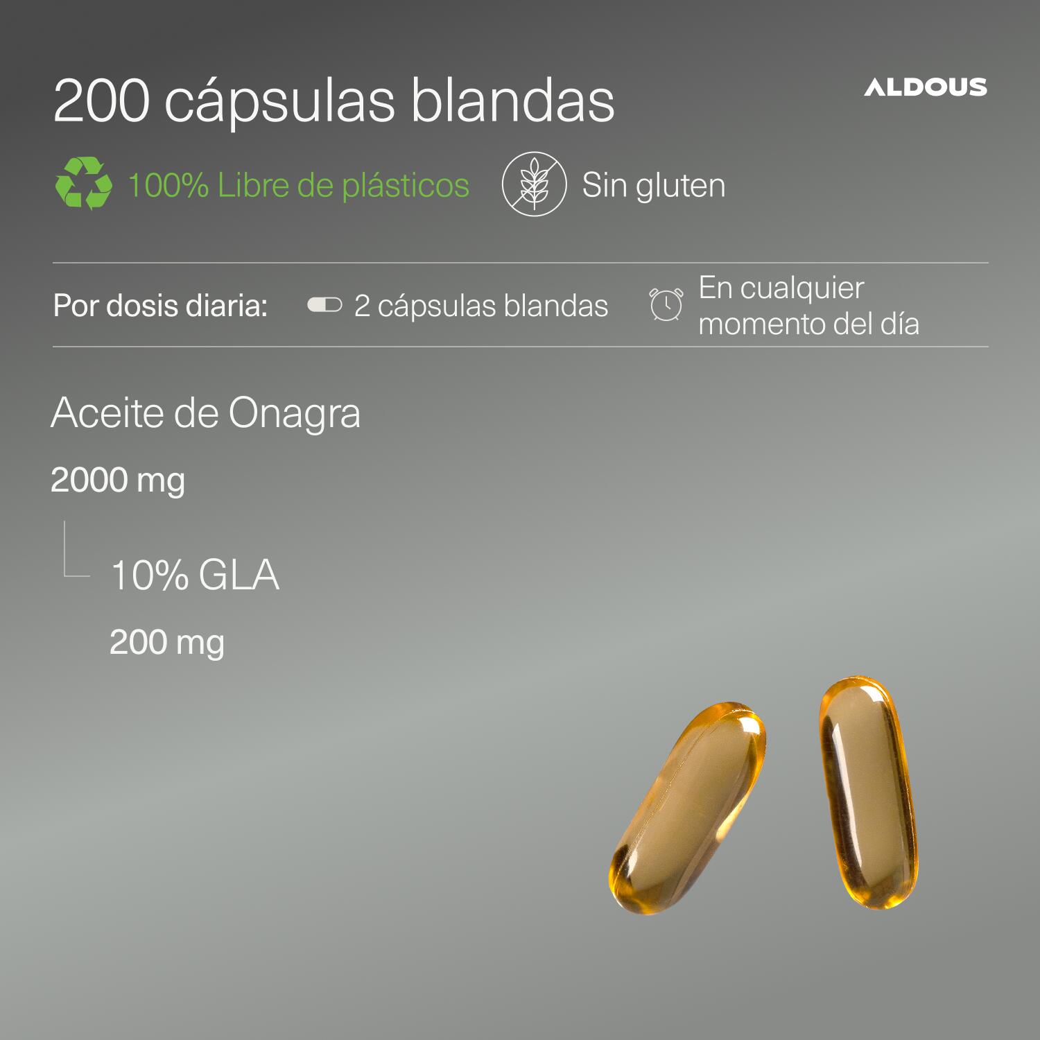 Aceite de Onagra Perlas 2000mg - 200 Cápsulas Blandas - Bienestar Femenino 3/6