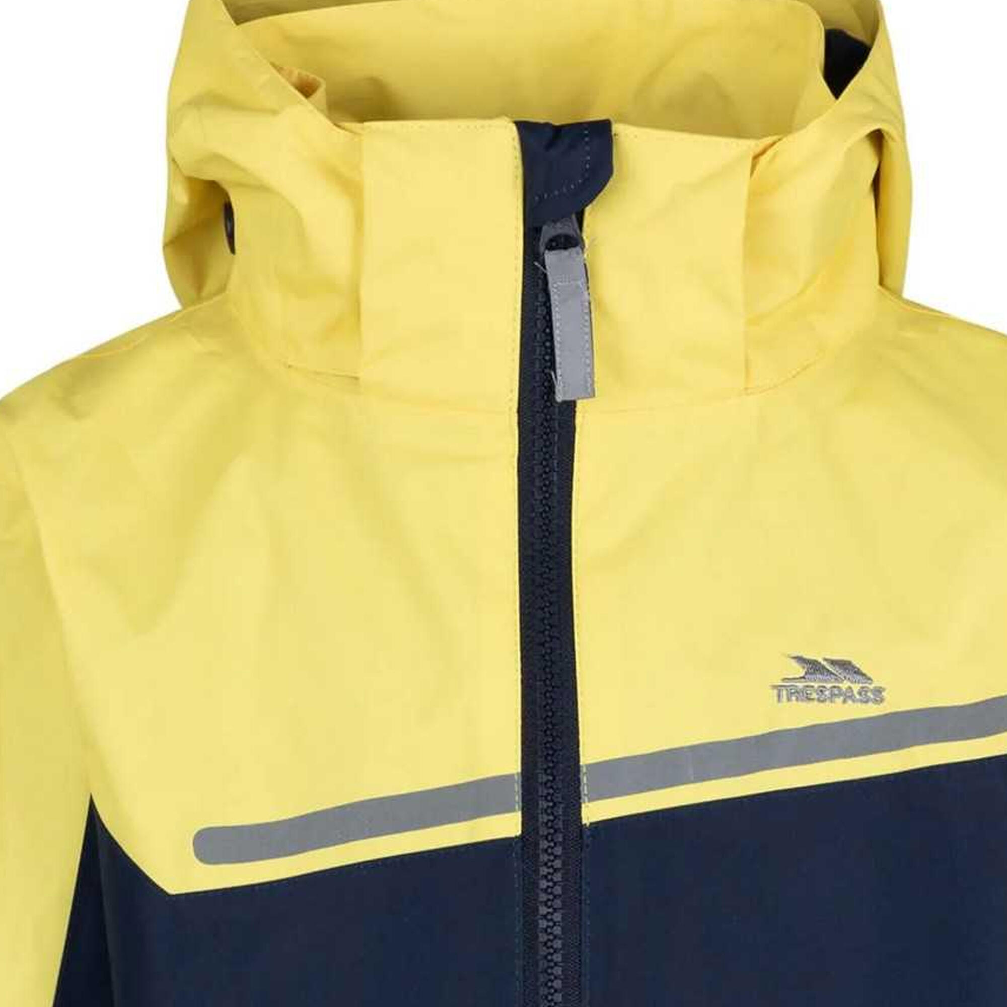 Chaqueta Impermeable Submerged Niños Marino, Amarillo 3/5