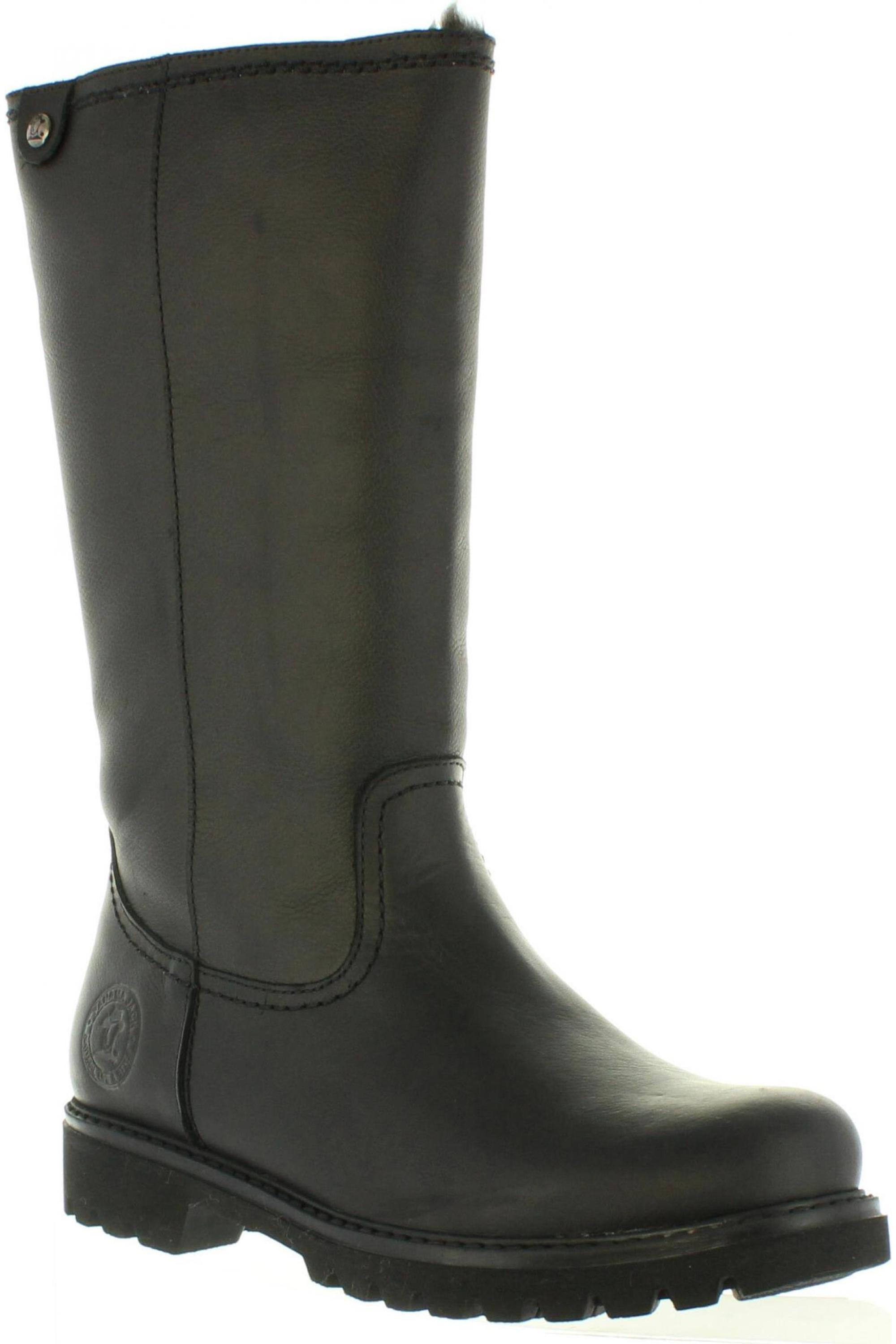 Y Elegante BOTTE Alta FEMME Panama Jack Bambina B60 CUIR Nega 2/7