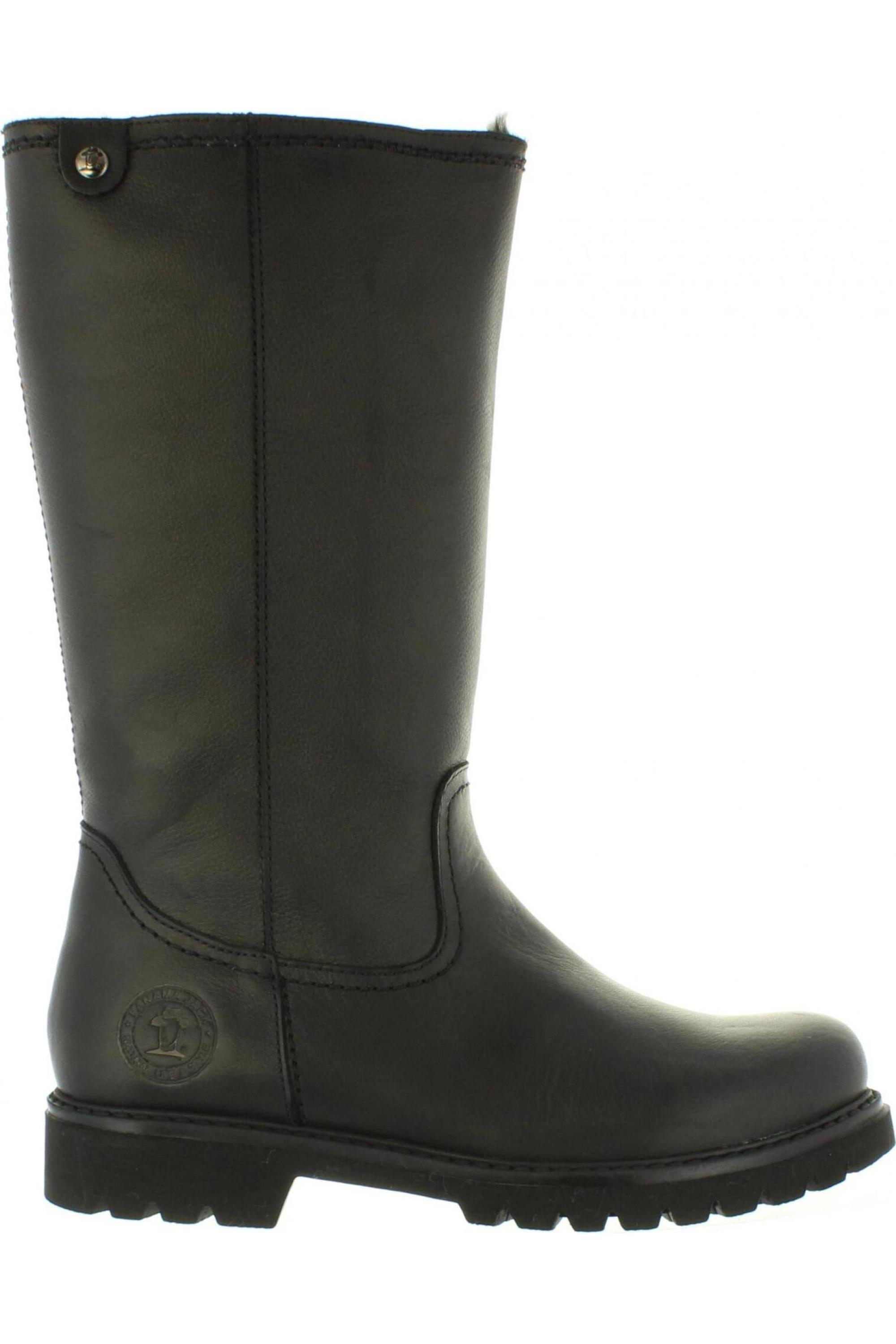 Y Elegante BOTTE Alta FEMME Panama Jack Bambina B60 CUIR Nega 1/7