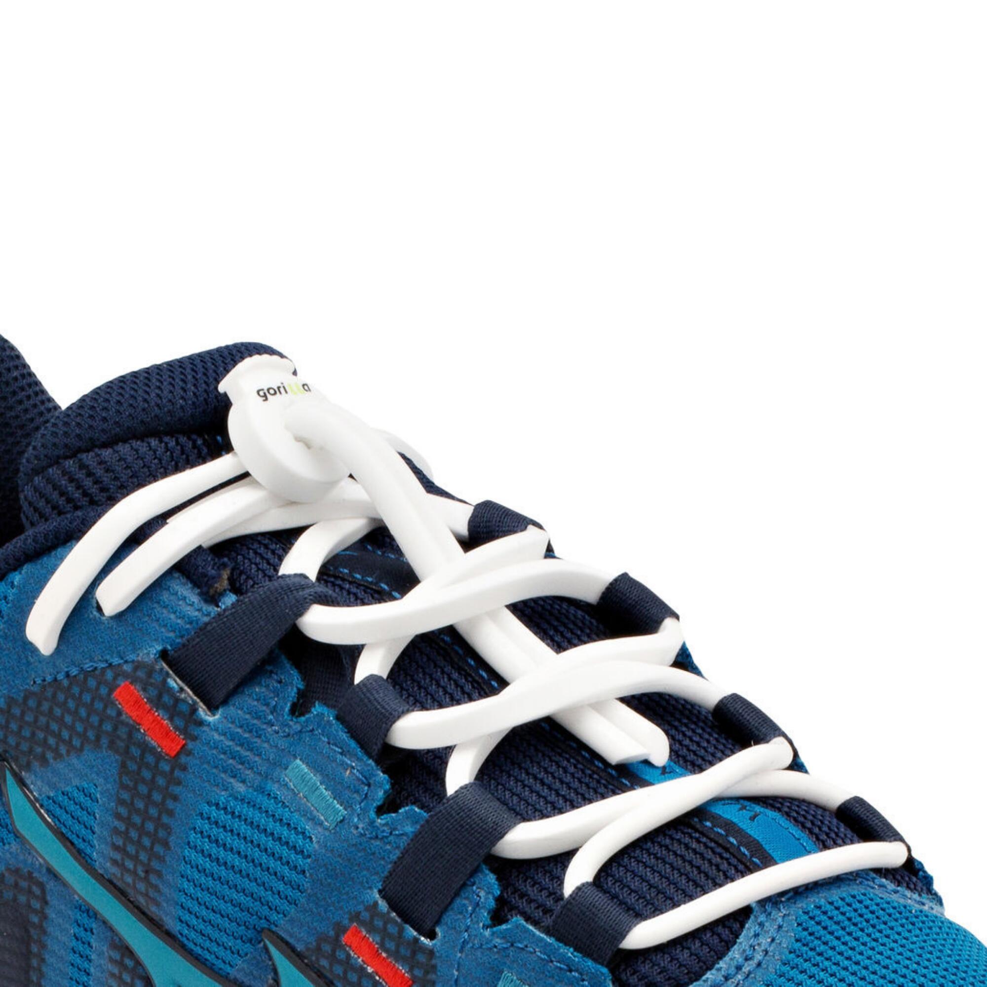 Lacets Ronds Élastiques Pour Chaussure De Randonnée Silicone - blanc 2/6