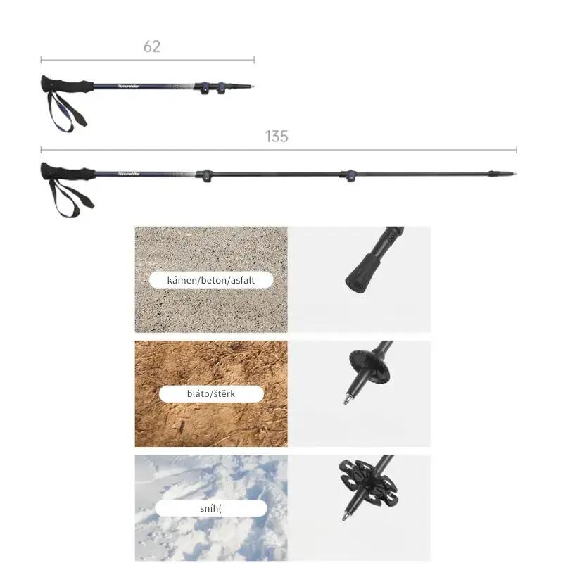 Teleskopická treková hůl Hoar Trek 135 cm 6/6