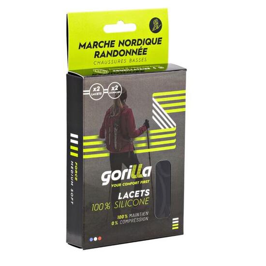 Runde Elastische Schnürsenkel Für Wanderschuhe Silikon - Neonorange