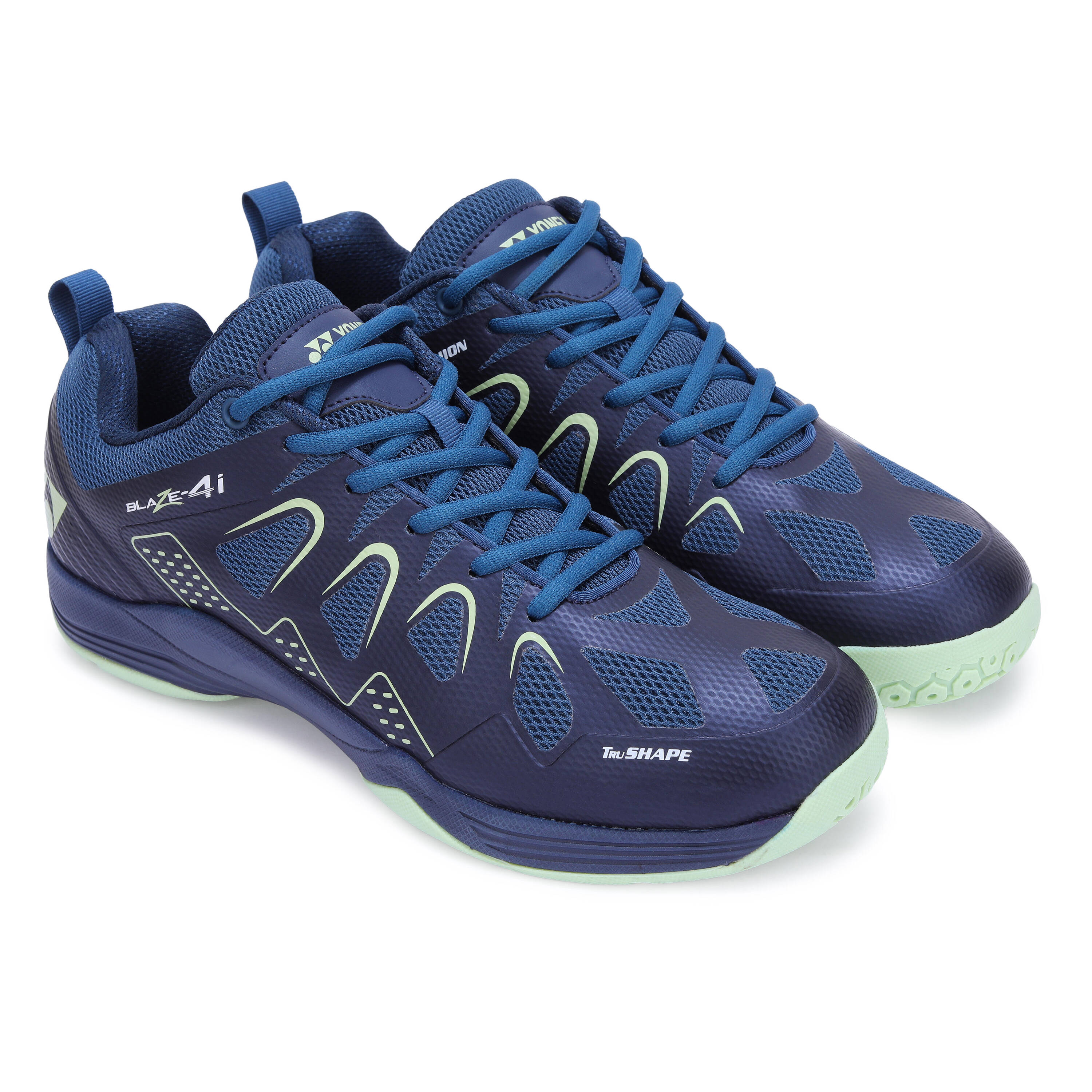 YONEX Badminton Shoes Blaze 4i | Elegant Cyan Lime -  1