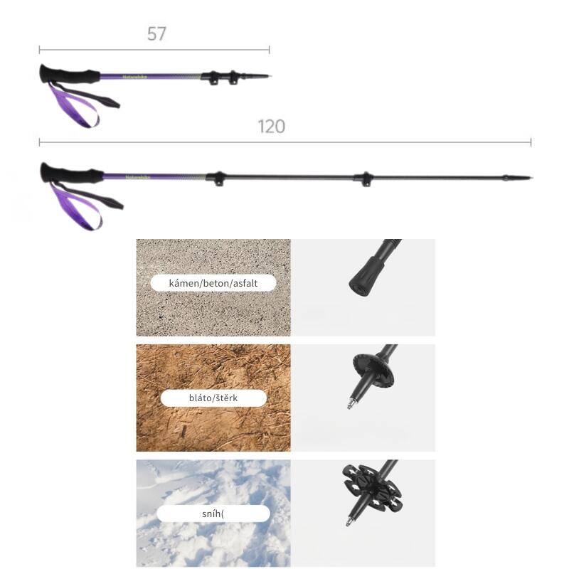 Teleskopická treková hůl Hoar Trek 120 cm 5/5