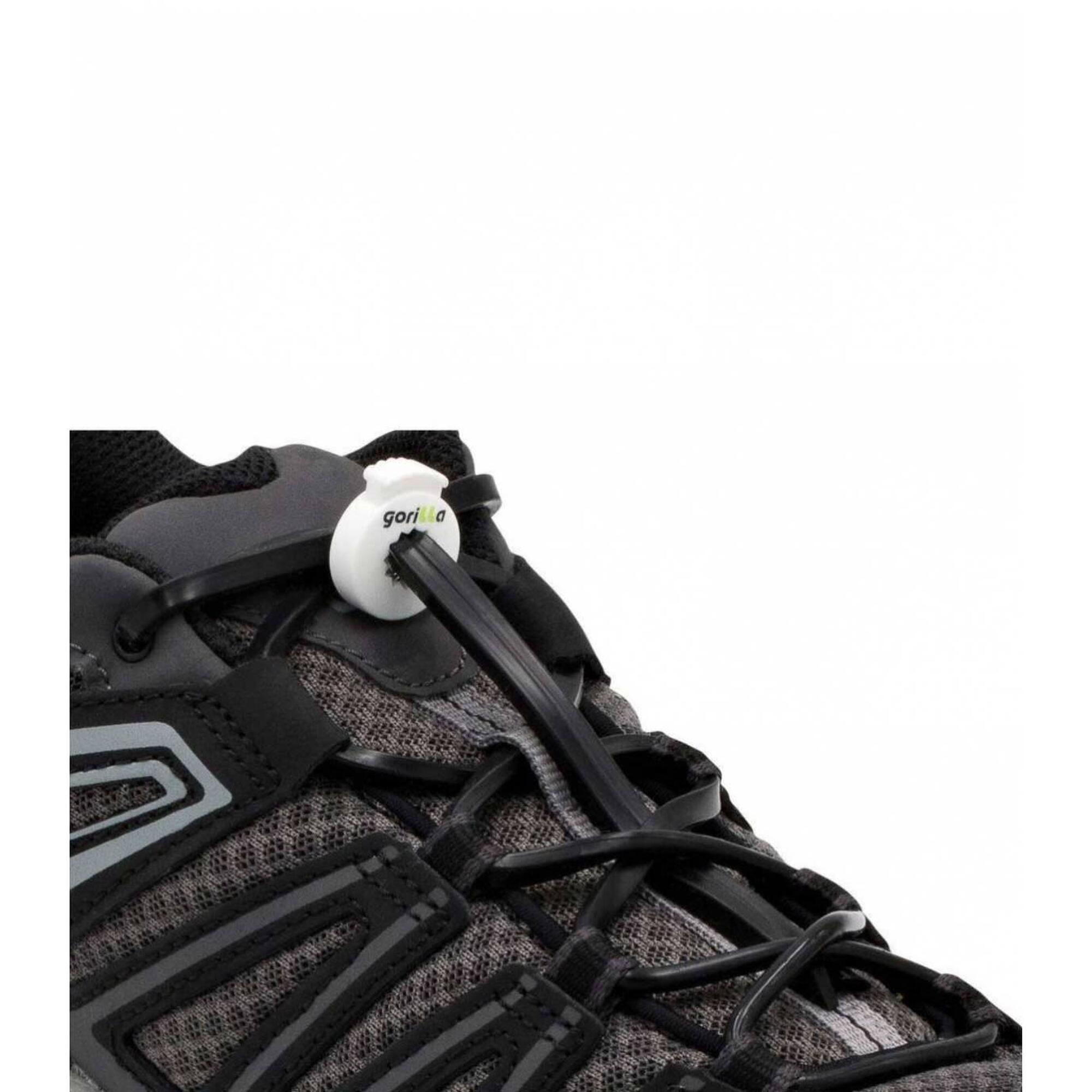 Lacets Ronds Élastiques Pour Chaussure De Randonnée Silicone - noir 2/6