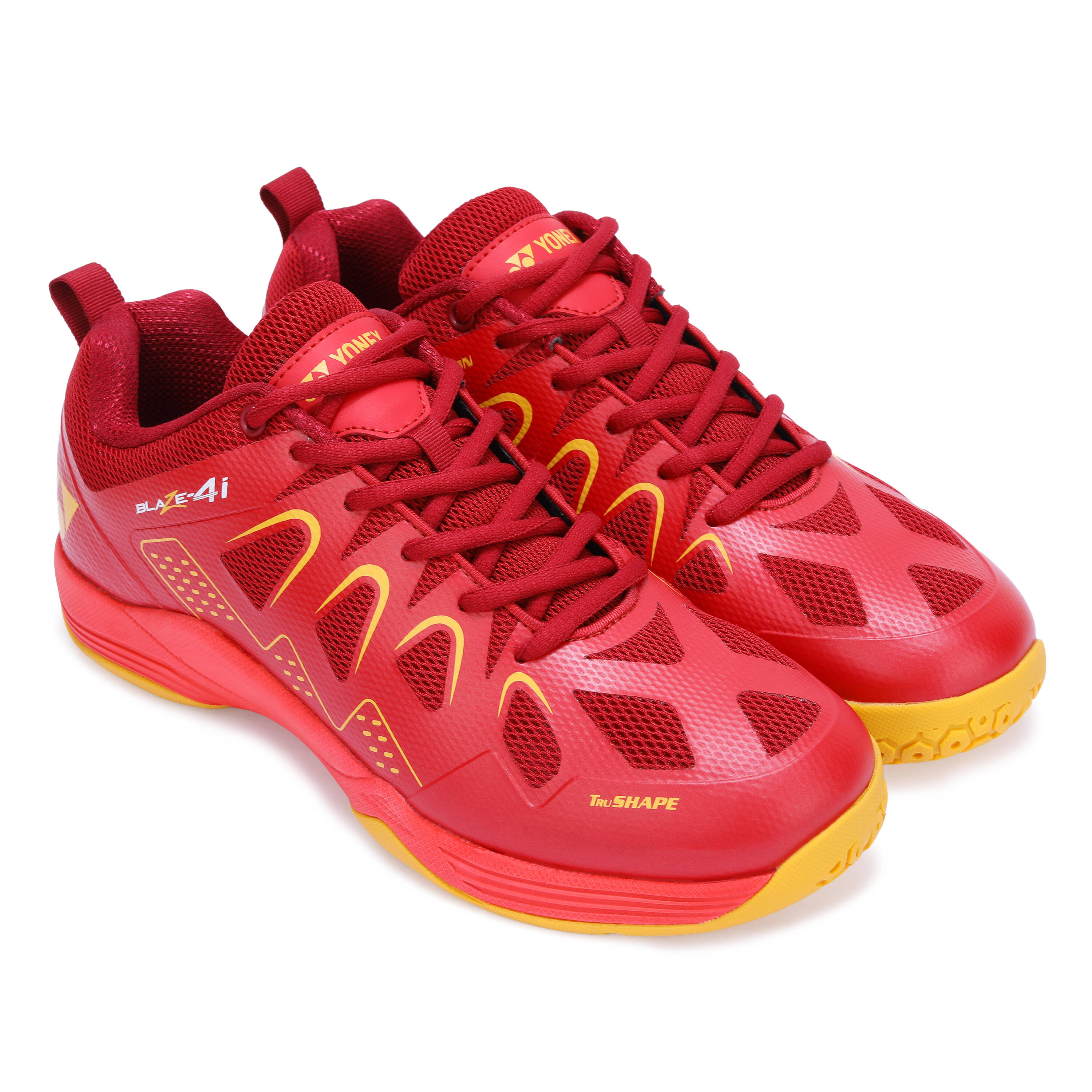 YONEX Badminton Shoes Blaze 4i | Red Yellow -  1