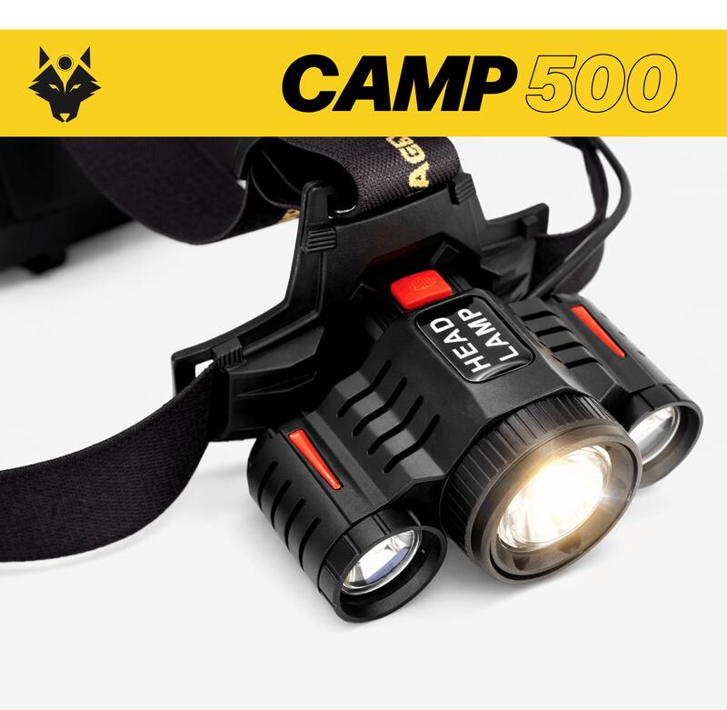 Lampe frontale rechargeable 1000 Lm, Batteries françaises reconditionnées 2/8