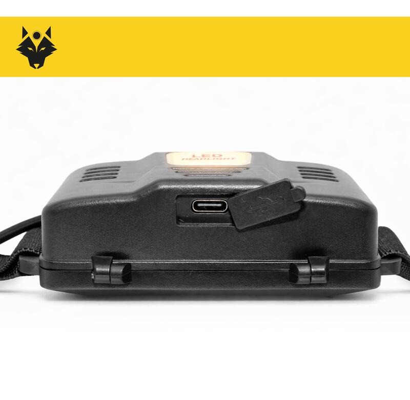 Lampe frontale rechargeable 1000 Lm, Batteries françaises reconditionnées 6/8
