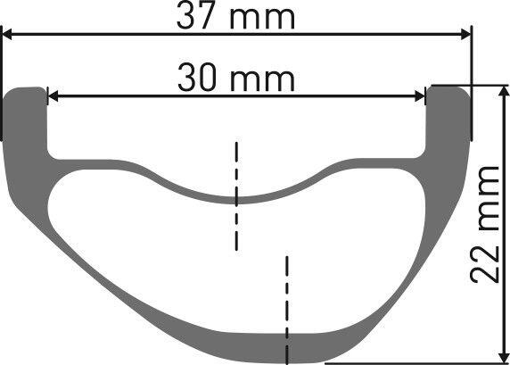 Jante DT Swiss EXC330 622 mm (29" / 700C) Carbone 4/4