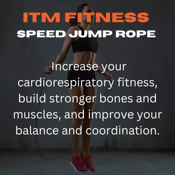 ITM Fitness Speed Jump Rope | Adjustable Anti-Slip Fitness Skipping Rope 3/3