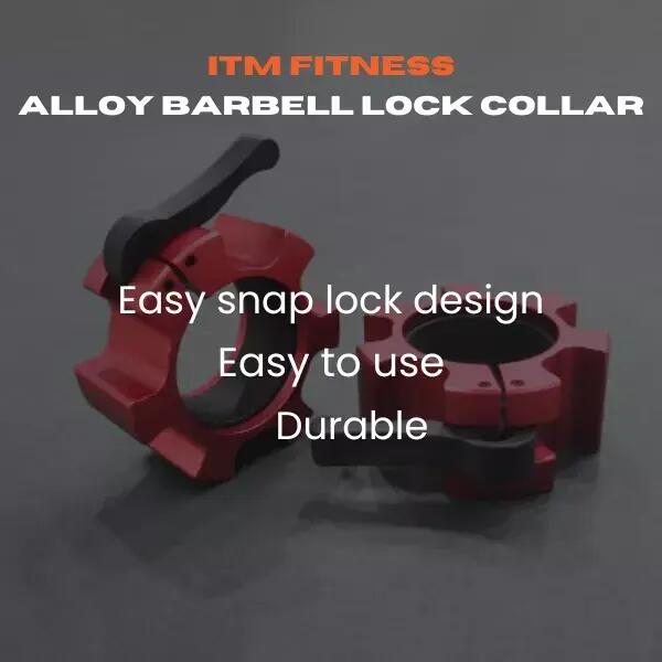 ITM Fitness Alloy Olympic Barbell Collars – 50mm Snap-Lock Clips (Pair) 3/5