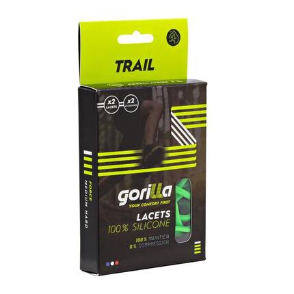 Elastische Trail-Schnürsenkel Optimaler Komfort aus Silikon - Neonorange