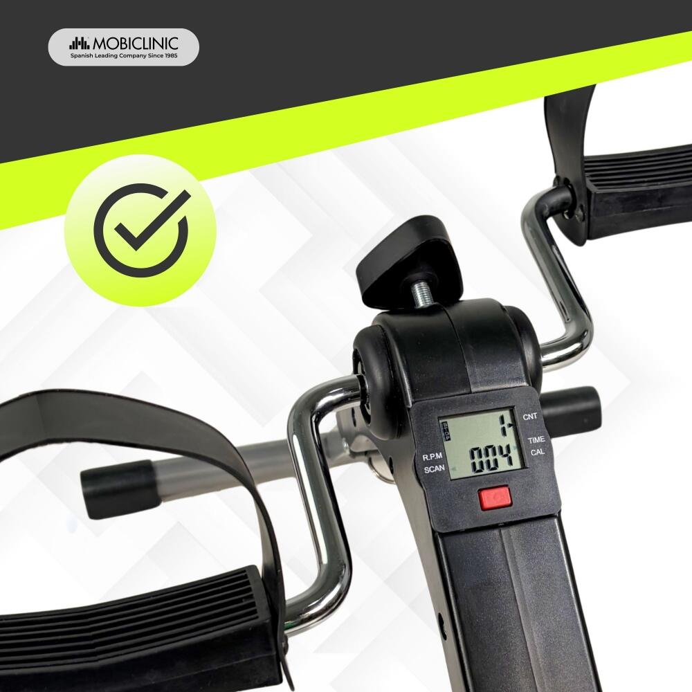 Mini bicicleta estática Pedaleira dobrável Resistência ajustável Antiderrapante 3/7