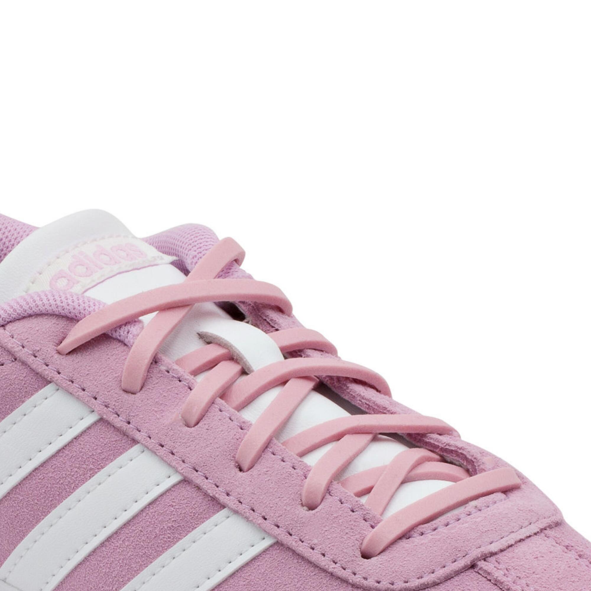 Lacets élastiques enfant pas besoin d’attacher baskets silicone - rose 2/7