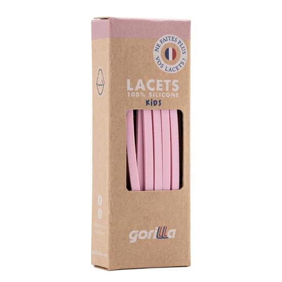Lacets élastiques enfant pas besoin d’attacher baskets silicone - rose