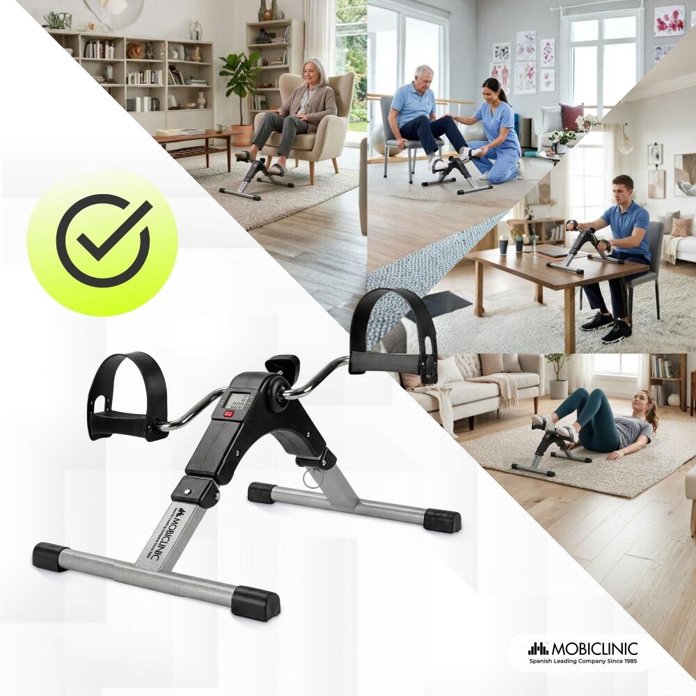 Mini bicicleta estática Pedaleira dobrável Resistência ajustável Antiderrapante 7/7