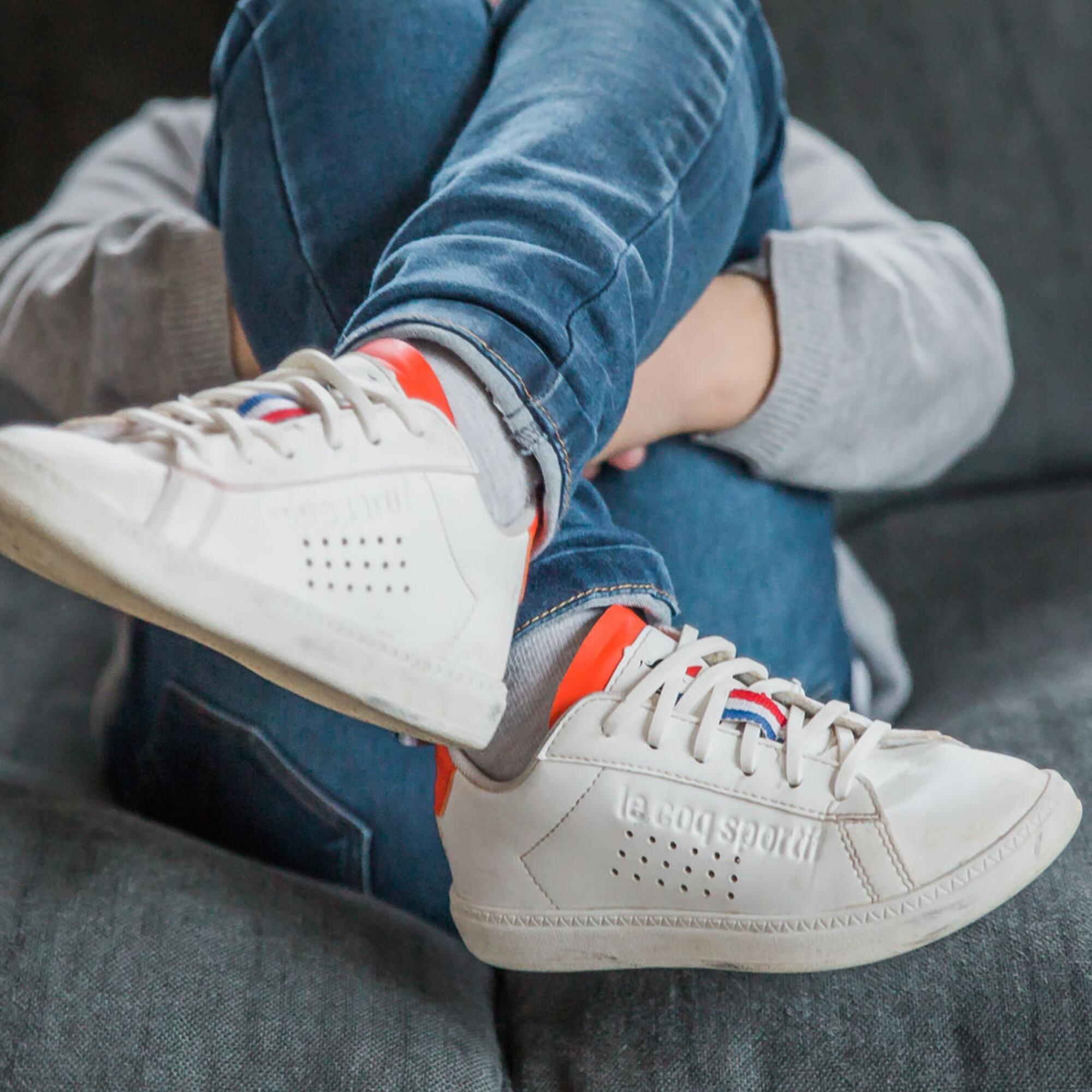 Elastische Schnürsenkel für Kinder, ohne Binden, Turnschuhe Sneakers - weiß 3/6