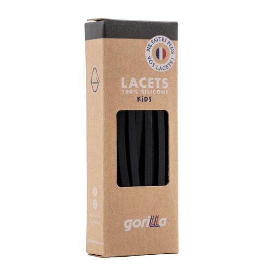 Lacets Élastiques Enfant Pas Besoin D’Attacher Baskets Sneakers Silicone - noir