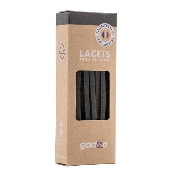 Lacets Elastiques Fins pour Baskets Sneakers Silicone Sans nœud - noir pailleté