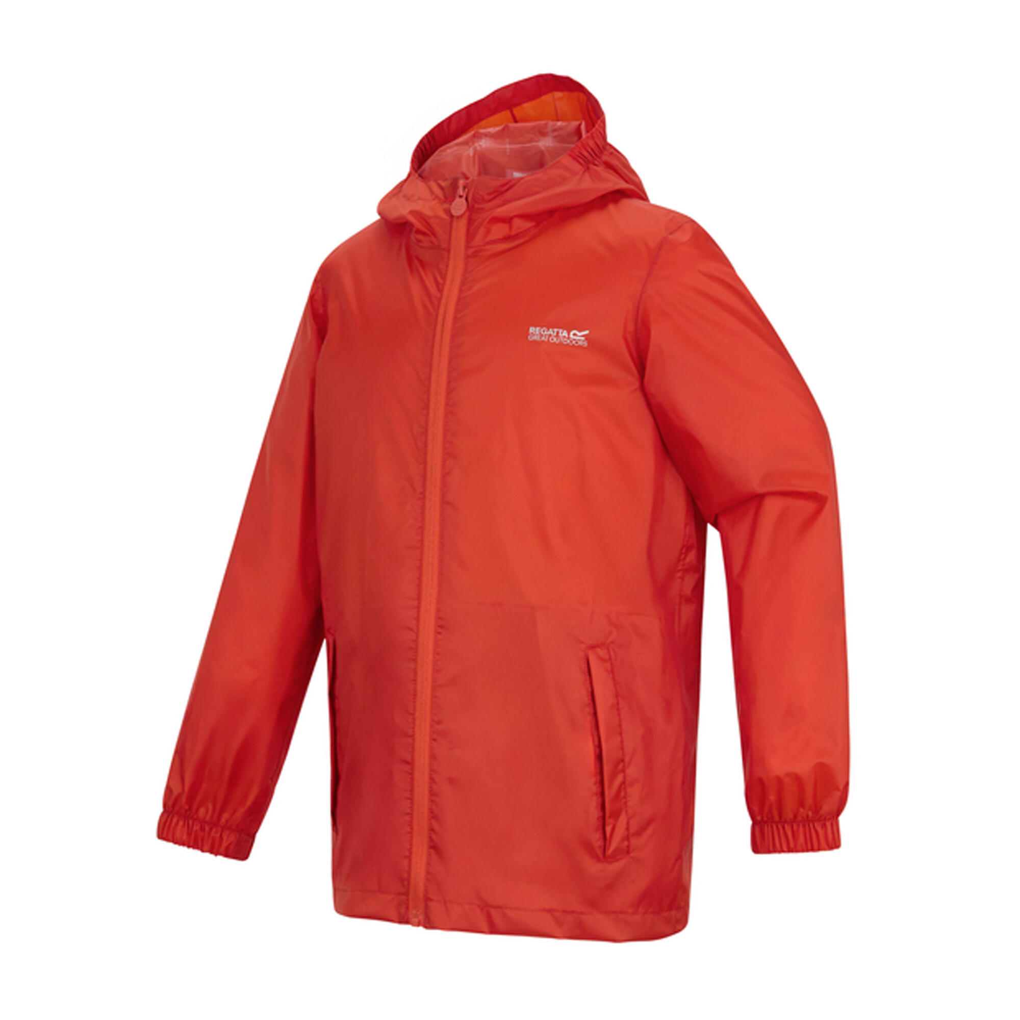 Giacca Impermeabile Bambini Regatta Pack It III Arancio Ruggine 3/4