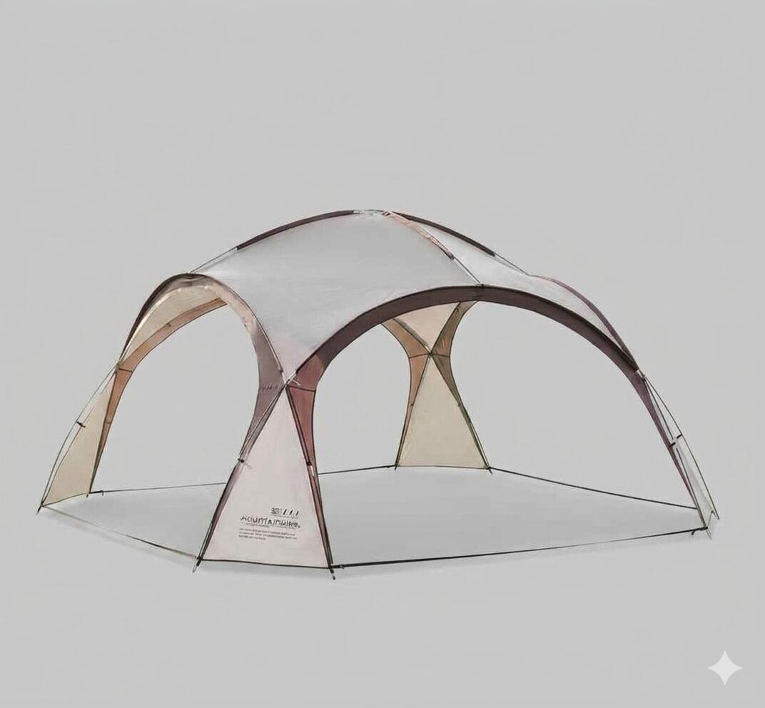 Curved dome tent - Standard model MOUNTAINHIKER, Khaki color.