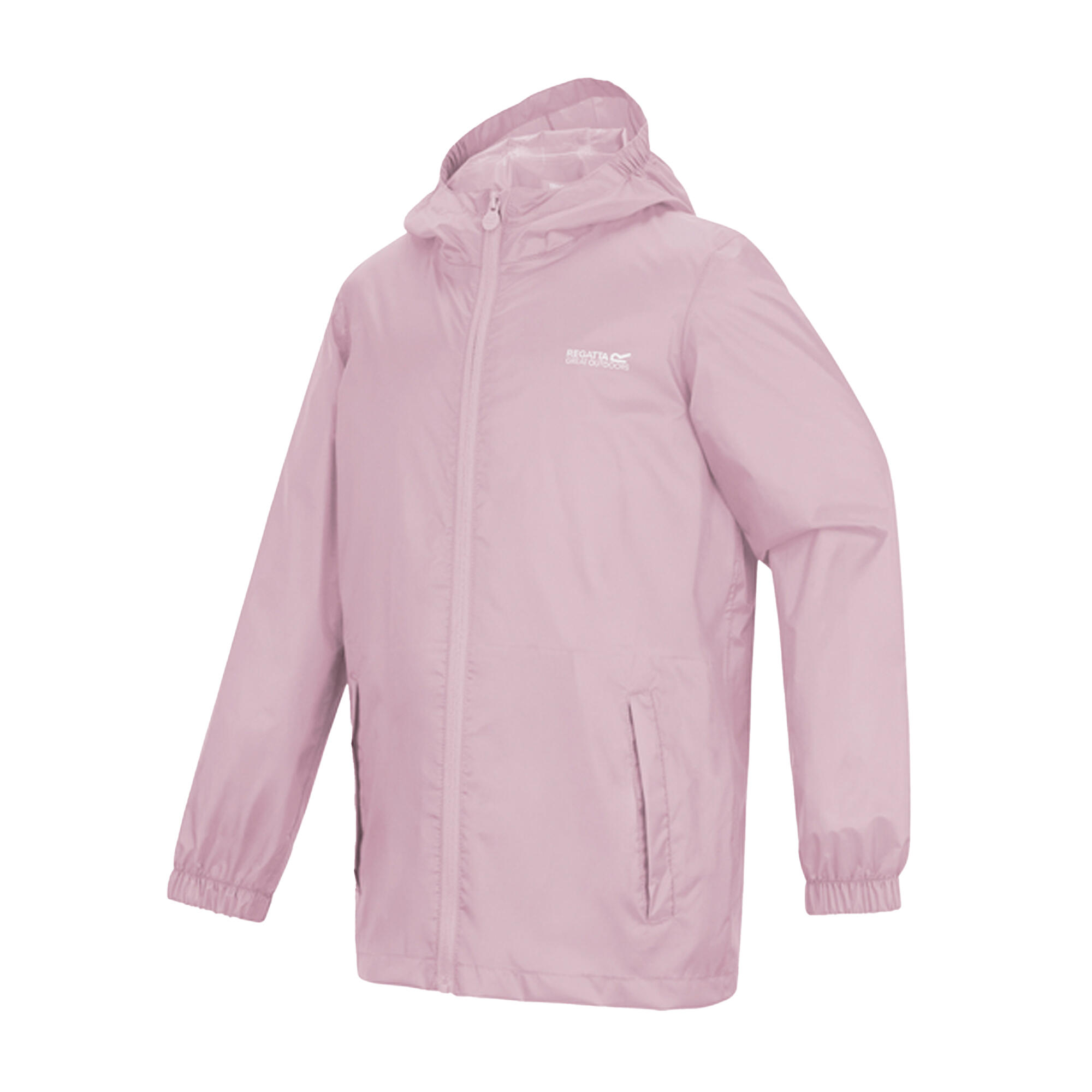 Giacca Impermeabile Bambini Regatta Pack It III Lilla Polvere 3/4