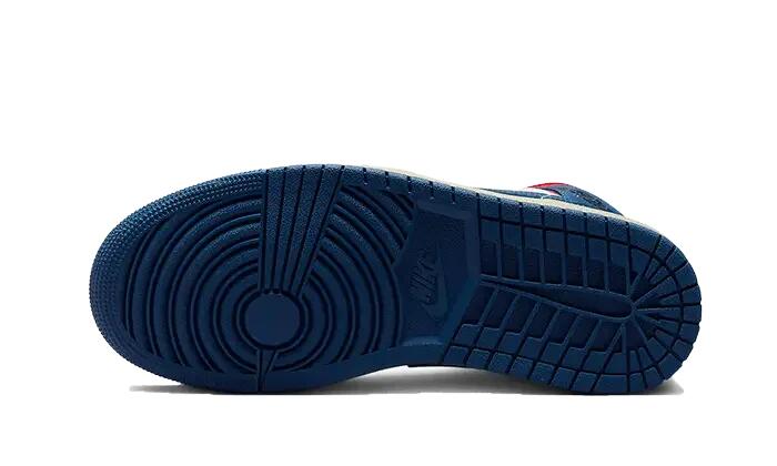 Jordan 1 Mid French Blue Gym Red (Damen) 3/4