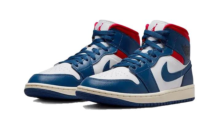 Jordan 1 Mid French Blue Gym Red (Damen) 2/4