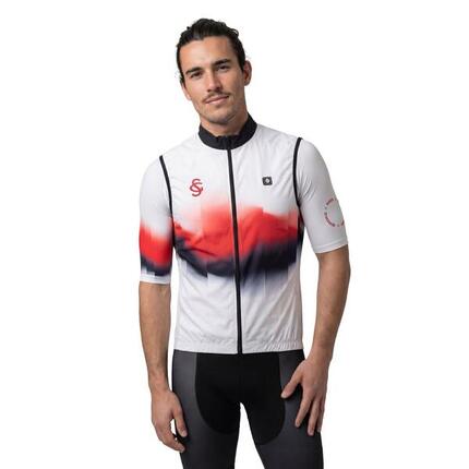 Men Cycling 's real sporting de gijón x siroko windproof vest SC V1 Idolo White