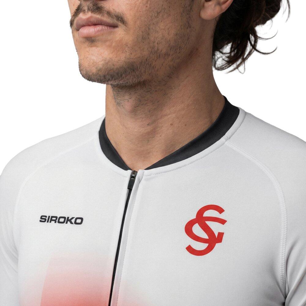 Herren Radsport kurzärmeliges real sporting de gijón x siroko radtrikot für S 4/7