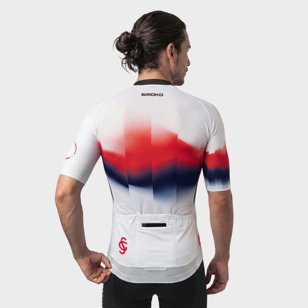 Herren Radsport kurzärmeliges real sporting de gijón x siroko radtrikot für S 6/7