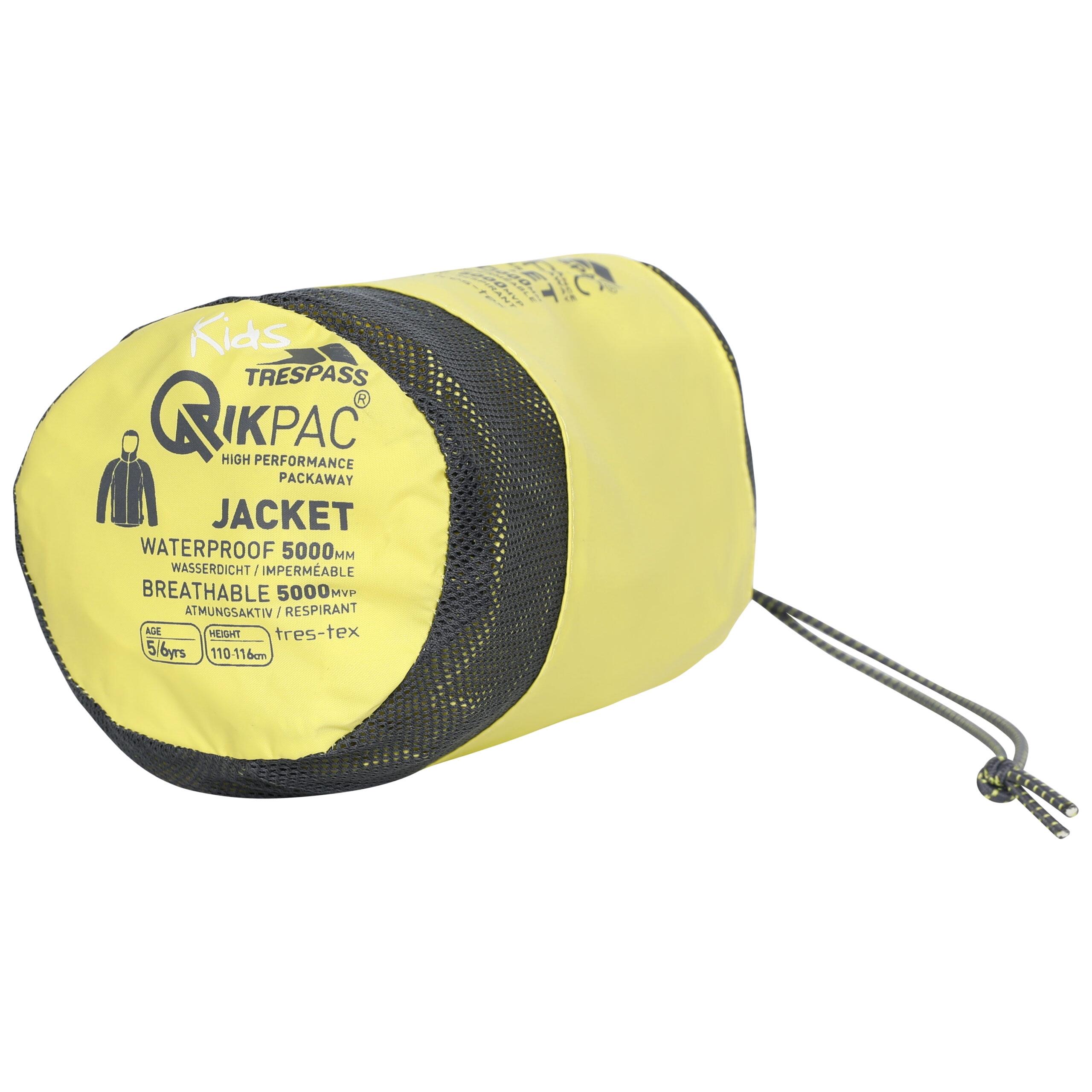 Unisex Kids Full Body Length Front Zip Packaway Jacket - Qikpac 3/3