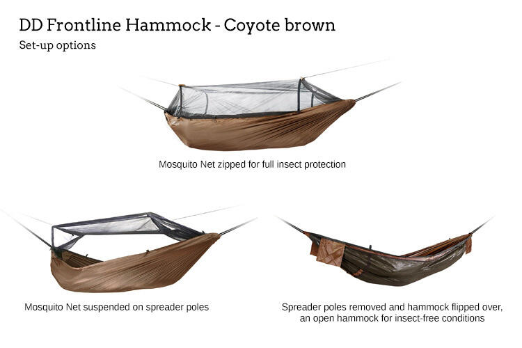 DD Hammocks Hamac Frontline - Coyote Brown 3/6