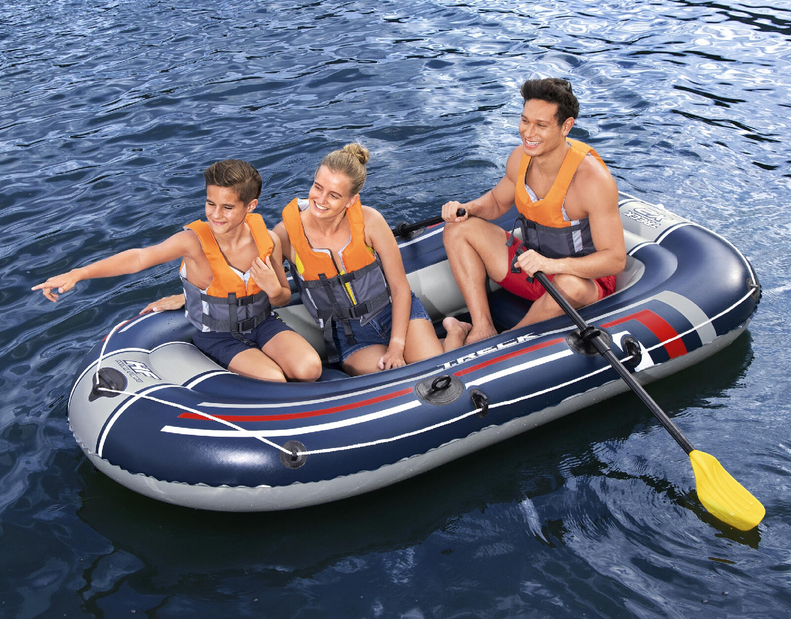 Barca Hinchable para 2 Adultos y 1 Niño Bestway Hydro-Force Treck X2 2/7