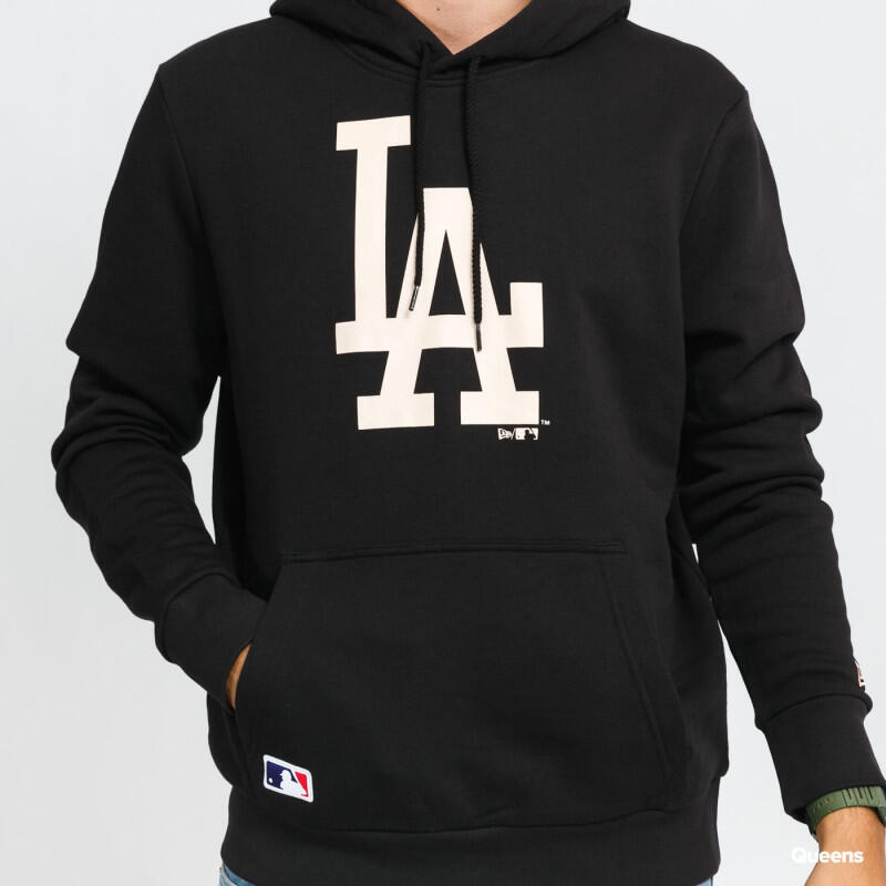 Sweat à capuche MLB Los Angeles Dodgers New Era Seasonal Team Noir et crème pour 3/5