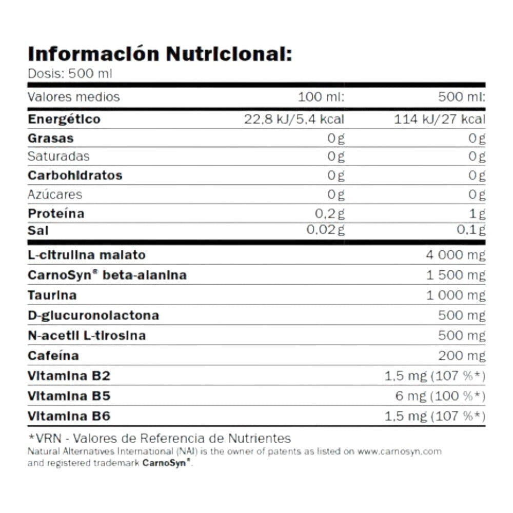 CellUp Pre-Workout Drink - 500ml FRUITY (Multifrutas) AmiXpro® series 2/4