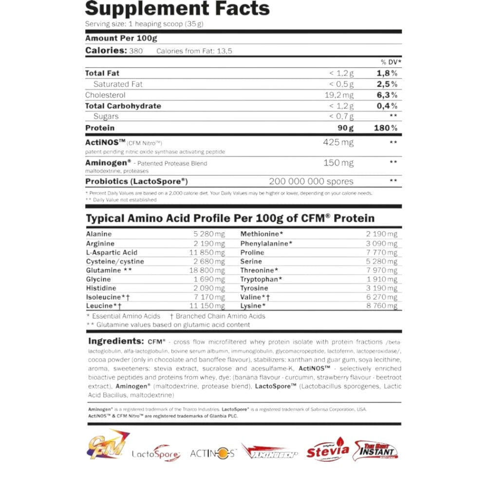 Cfm Nitro Protein Isolate - 2kg Banane Caramel de Amix Muscle Core 2/4
